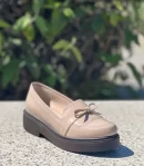 Mocassins Rosalia en Vernis beige